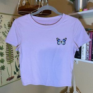 Lavender Butterfly Short Sleeve